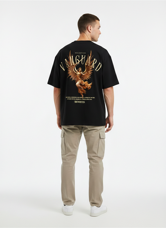 THE WHITES Celestial Vanguard Oversized T-Shirt for Men – 240 GSM Premium Cotton