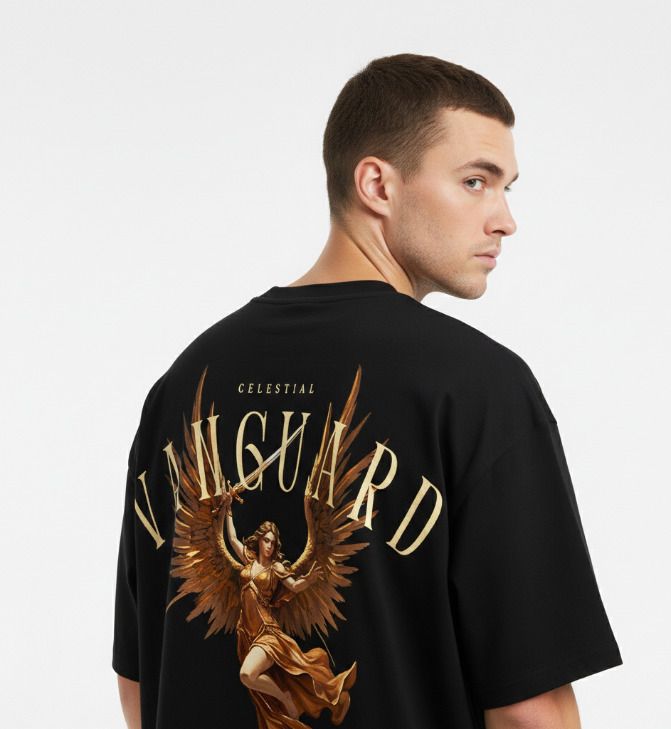 THE WHITES Celestial Vanguard Oversized T-Shirt for Men – 240 GSM Premium Cotton