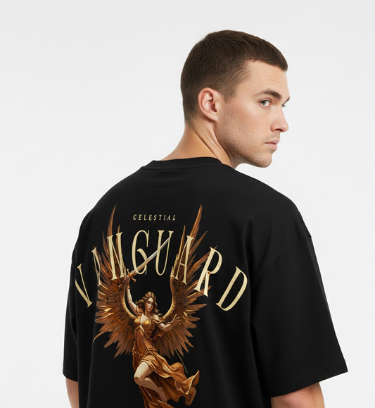 THE WHITES Celestial Vanguard Oversized T-Shirt for Men – 240 GSM Premium Cotton