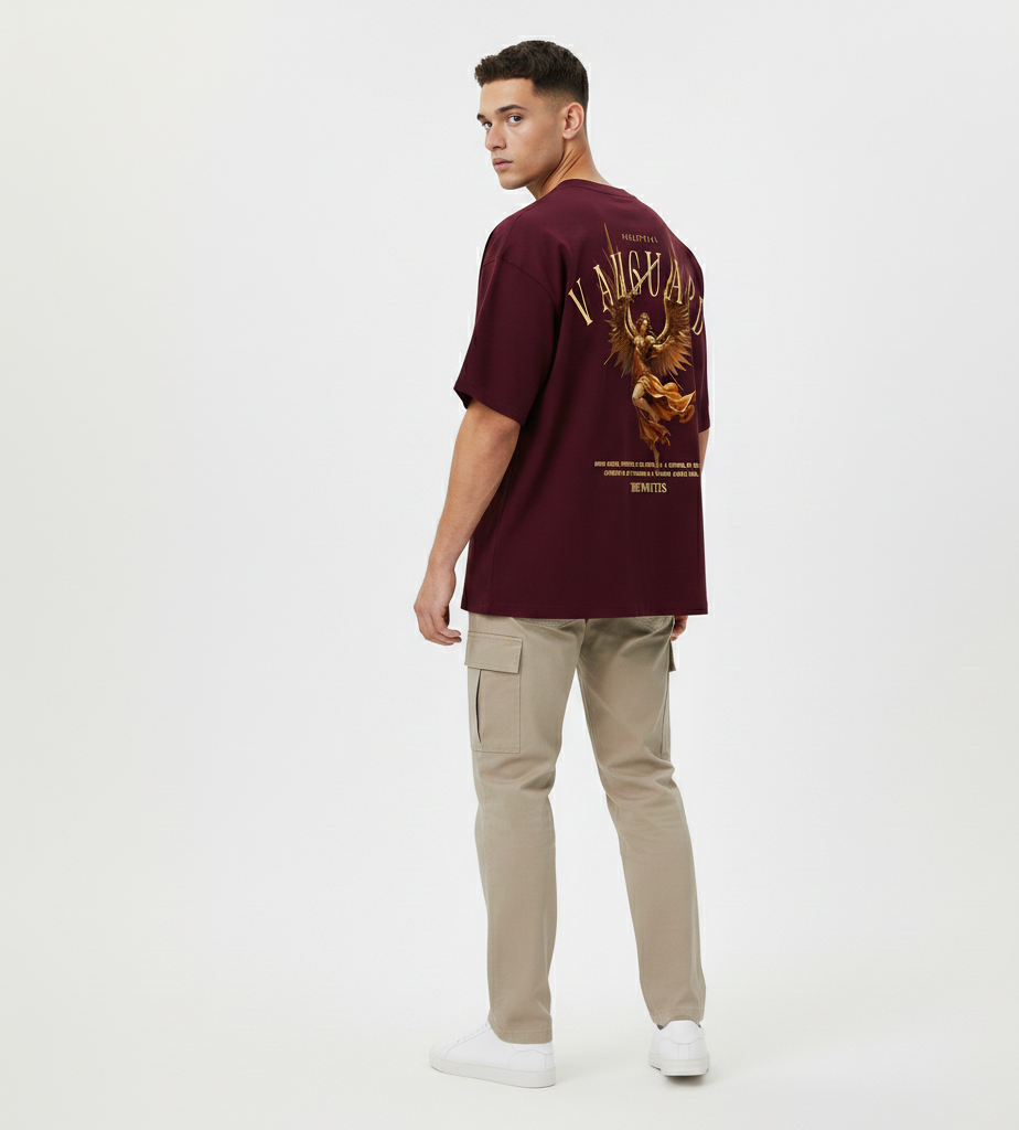 THE WHITES Celestial Vanguard Oversized T-Shirt for Men – 240 GSM Premium Cotton