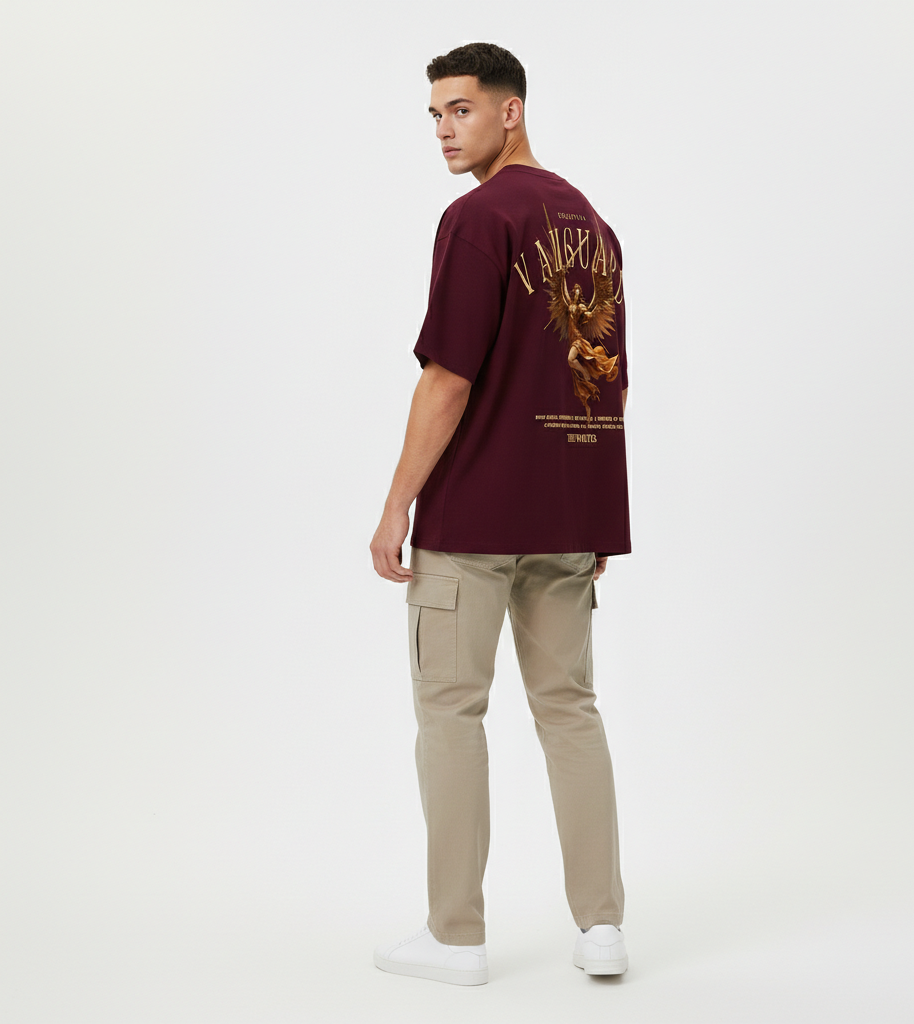 THE WHITES Celestial Vanguard Oversized T-Shirt for Men – 240 GSM Premium Cotton