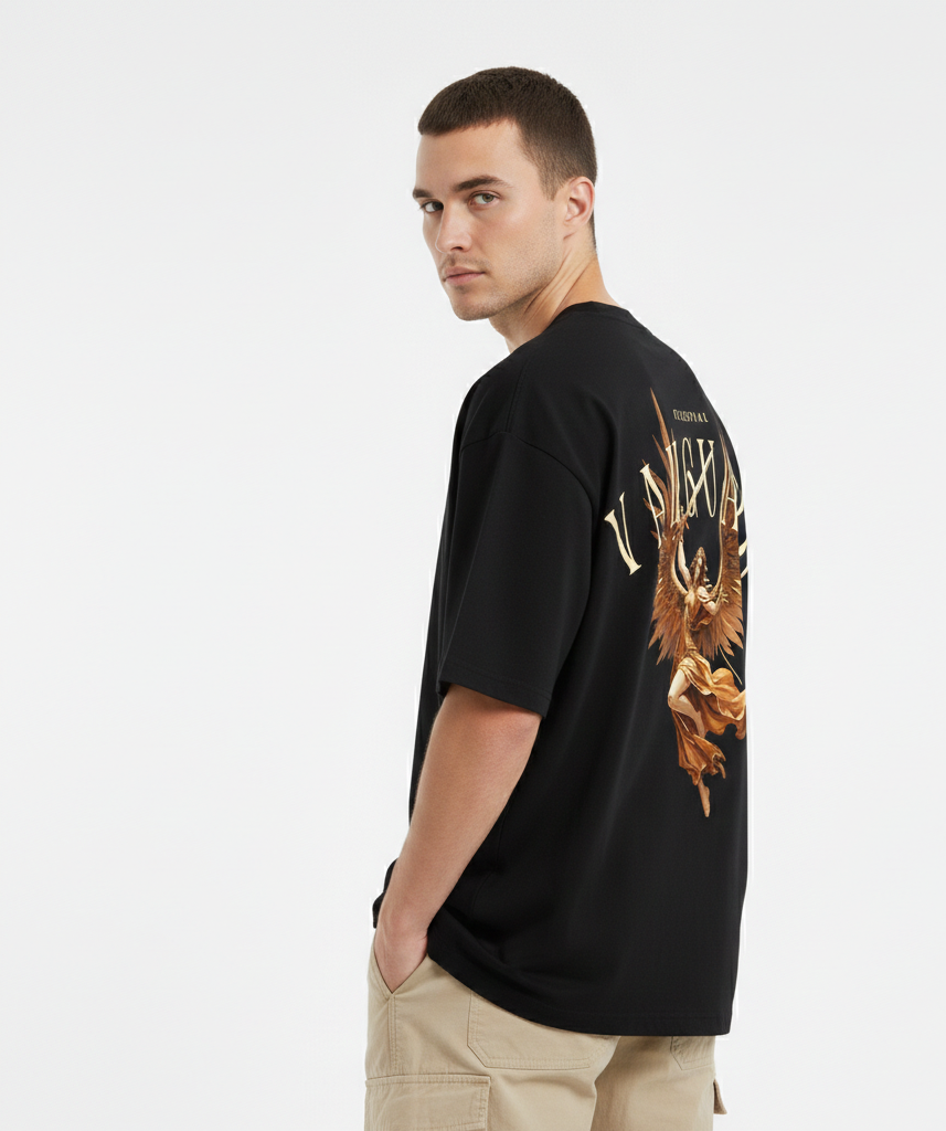 THE WHITES Celestial Vanguard Oversized T-Shirt for Men – 240 GSM Premium Cotton