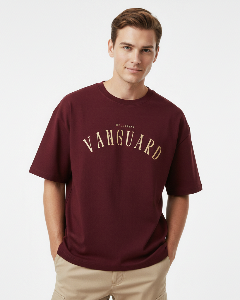 THE WHITES Celestial Vanguard Oversized T-Shirt for Men – 240 GSM Premium Cotton