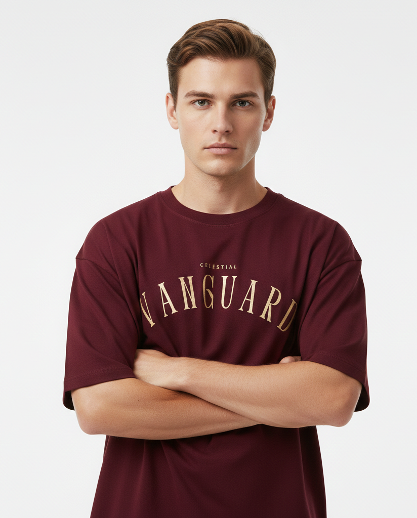 THE WHITES Celestial Vanguard Oversized T-Shirt for Men – 240 GSM Premium Cotton