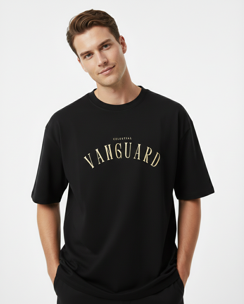 THE WHITES Celestial Vanguard Oversized T-Shirt for Men – 240 GSM Premium Cotton